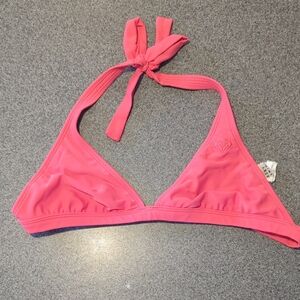 Pink Halter Bikini Top